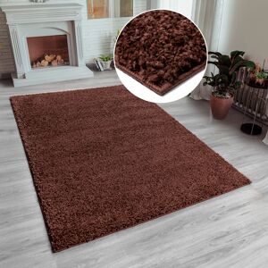 Home affaire Hochflor-Teppich »Shaggy 30«, rechteckig, Teppich, Uni Farben,... dunkelbraun  B/L: 160 cm x 230 cm