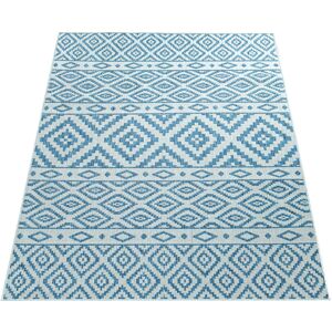 Paco Home Teppich »Coco 201«, rechteckig, Flachgewebe, Rauten Design, In- und... blau  B/L: 80 cm x 150 cm