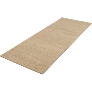 THEKO Läufer »Gabbeh Uni, Handweb Teppich, meliert, reine Wolle, handgewebt«,... beige  B/L: 70 cm x 240 cm