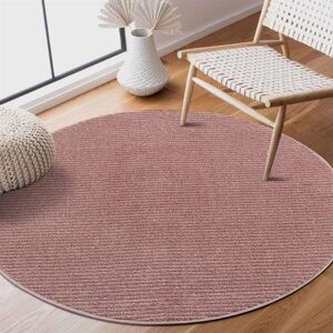Carpet City Teppich »233-82-FANCY900«, rund, Kurzflor, Einfarbig, 3D-Optik,... rosé Größe Ø 160 cm
