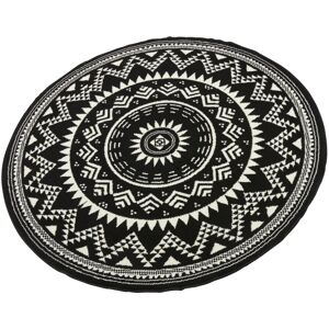 HANSE Home Teppich »Valencia«, rund, Kurzflor, Modern, Vintage, Mandala,... schwarz/creme Größe Ø 200 cm