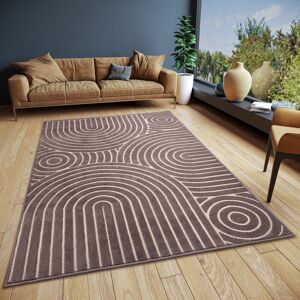HANSE Home Teppich »Wave«, rechteckig, Flachgewebe, Modern, Geometrisch,... Braun Größe B/L: 57 cm x 90 cm