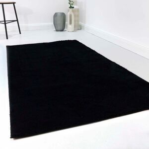 Homie Living Teppich »Lago«, rechteckig, Kurzflor, Uni Farben, ideal im... schwarz Größe B/L: 80 cm x 150 cm