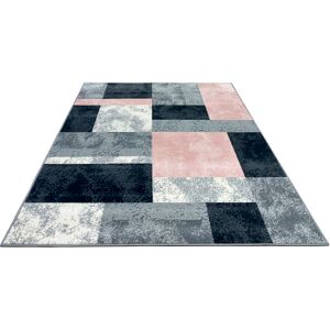 my home Teppich »Lenn«, rechteckig, weich, Kurzflor, modernes Karo-Design rosa Größe B/L: 160 cm x 230 cm