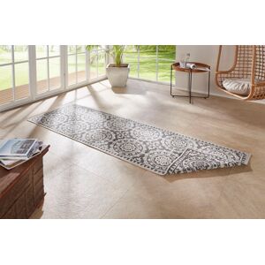 NORTHRUGS Läufer »Jardin«, rechteckig, Wendeteppich, In-& Outdoor, Vintage,... creme/grau Größe B/L: 80 cm x 250 cm