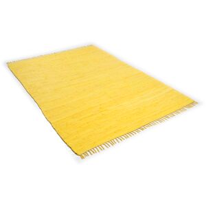 THEKO Teppich »Happy Cotton«, rechteckig, Handweb Teppich, Flachgewebe, reine... gelb Größe B/L: 160 cm x 230 cm