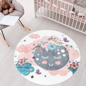 Carpet City Kinderteppich »ANIME917«, rund, Kinderzimmer Teppich Modern mit... creme Größe Ø 160 cm