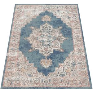 Paco Home Teppich »Torres 275«, rechteckig, Kurzflor, Orient-Optik, Vintage... blau Größe B/L: 80 cm x 150 cm