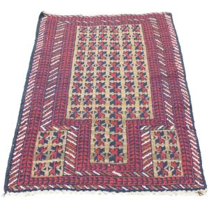 morgenland Wollteppich »Belutsch Teppich handgeknüpft rot«, rechteckig,... Rot Größe B/L: 74 cm x 117 cm