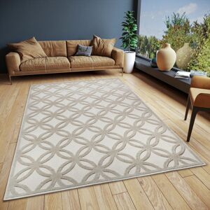 HANSE Home Teppich »Circle«, rechteckig, Flachgewebe, Modern, Geometrisches... Creme,Beige Größe B/L: 67 cm x 120 cm