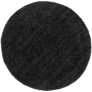 Carpet City Hochflor-Teppich »Shaggi uni 500«, rechteckig, Shaggy-Teppich,... schwarz Größe Ø 200 cm