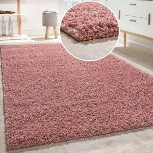 Paco Home Teppich »Twister 500«, rechteckig, Uni Hochflor Shaggy mit hoher... pink Größe B/L: 200 cm x 280 cm