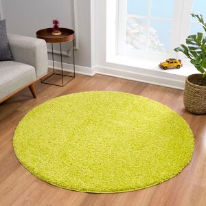 Sanat Hochflor-Teppich »LOCA«, rund, Wohnzimmer, Langflor, Shaggy, Schlafzimmer hellgrün Größe Ø 80 cm