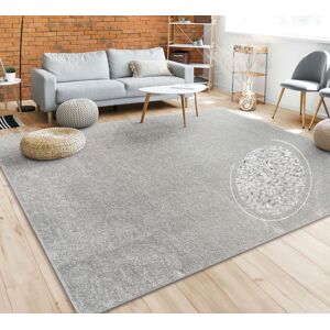 Paco Home Teppich »Porto 890«, rechteckig, Kurzflor, Uni-Farben, ideal im... silberfarben Größe B/L: 200 cm x 280 cm