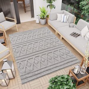 Carpet City Teppich »In-& Outdoorteppich Santorini 58538, 3D-Effekt,... grau Größe B/L: 200 cm x 290 cm