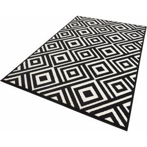 HANSE Home Teppich »Art«, rechteckig, Kurzflor Rauten Motiv, Velour Haptik,... schwarz/creme Größe B/L: 200 cm x 290 cm