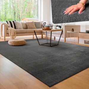 Paco Home Teppich »Cadiz 630«, rechteckig, Uni-Farben, besonders weich,... anthrazit Größe B/L: 200 cm x 280 cm