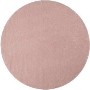 Paco Home Teppich »Porto 890«, rund, Kurzflor, Uni-Farben, ideal im... rosé Größe Ø 160 cm