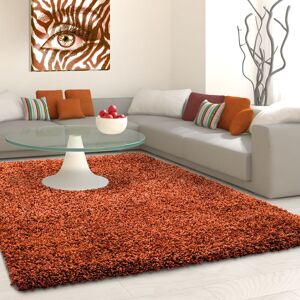 Ayyildiz Teppiche Hochflor-Teppich »Life Shaggy 1500«, rechteckig, Langflor,... terra Größe B/L: 80 cm x 150 cm