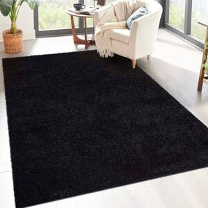 Carpet City Hochflor-Teppich »City Shaggy«, rechteckig, Robuster Langflor... schwarz Größe B/L: 60 cm x 110 cm