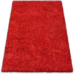 my home Hochflor-Teppich »Jara«, rechteckig, Shaggy, Uni Farben, weiche... rot Größe B/L: 60 cm x 110 cm
