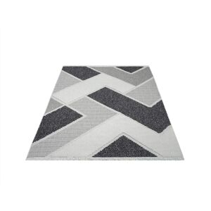 Carpet City Teppich »LINDO 8877«, rechteckig, Kurzflor, Hochtief-Muster/... grey Größe B/L: 80 cm x 150 cm