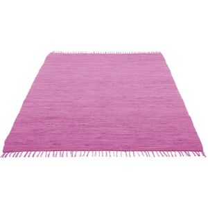my home Teppich »Cadis«, rechteckig, Wendeteppich mit Fransen, Uni Farben,... pink Größe B/L: 120 cm x 180 cm