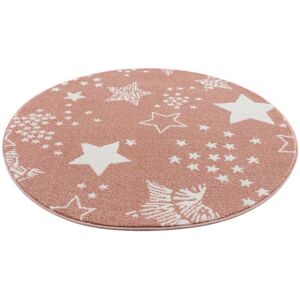 Carpet City Kinderteppich »Anime9387«, rund, Sternen-Teppich, Weicher Flor,... rosé Größe Ø 120 cm