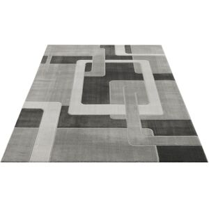 Home affaire Teppich »Anesa«, rechteckig, mit handgearbeitetem... grau Größe B/L: 120 cm x 180 cm