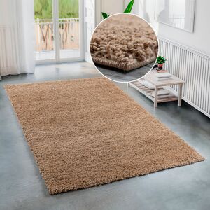 Home affaire Hochflor-Teppich »Shaggy 30«, rechteckig, Teppich, Uni Farben,... braun Größe B/L: 120 cm x 180 cm