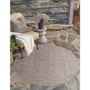 Carpet City Teppich »In-& Outdoorteppich Santorini 450, 3D-Effekt,... braun Größe Ø 120 cm