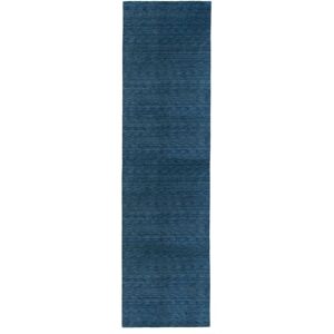 morgenland Läufer »GABBEH FEIN UNI«, rechteckig, pure Schurwolle Einfarbig,... blau Größe B/L: 80 cm x 300 cm