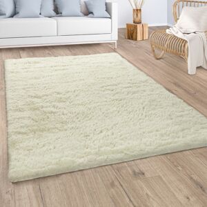 Paco Home Hochflor-Teppich »Silky 591«, rechteckig, Uni-Farben, besonders... vanille Größe B/L: 60 cm x 100 cm