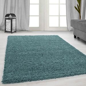 Home affaire Hochflor-Teppich »Shaggy 30«, rechteckig, Teppich, Uni Farben,... aquamarin Größe B/L: 60 cm x 90 cm