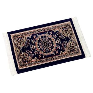 PETEX Orientteppich mit Fransen traditionelles orientalisches Muster gewebt blau