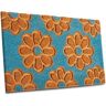 HANSE Home Fussmatte »Mix Mats Kokos Flowers«, rechteckig, Kokos,... Kokos,Blau  B/L: 45 cm x 75 cm