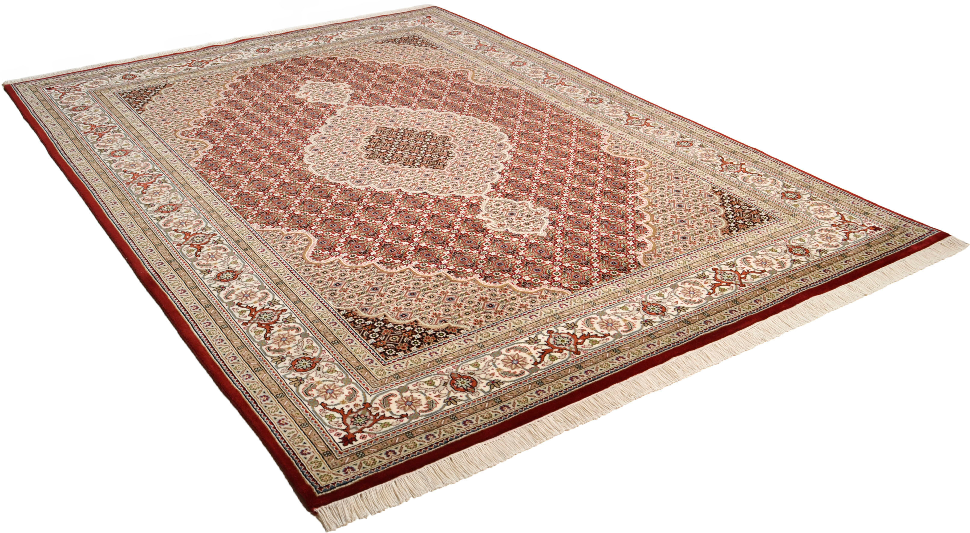 THEKO Orientteppich »Mahi Tabriz«, rechteckig, 12 mm Höhe, Flor aus 30%... rot Größe 250x300 cm 250x350 cm