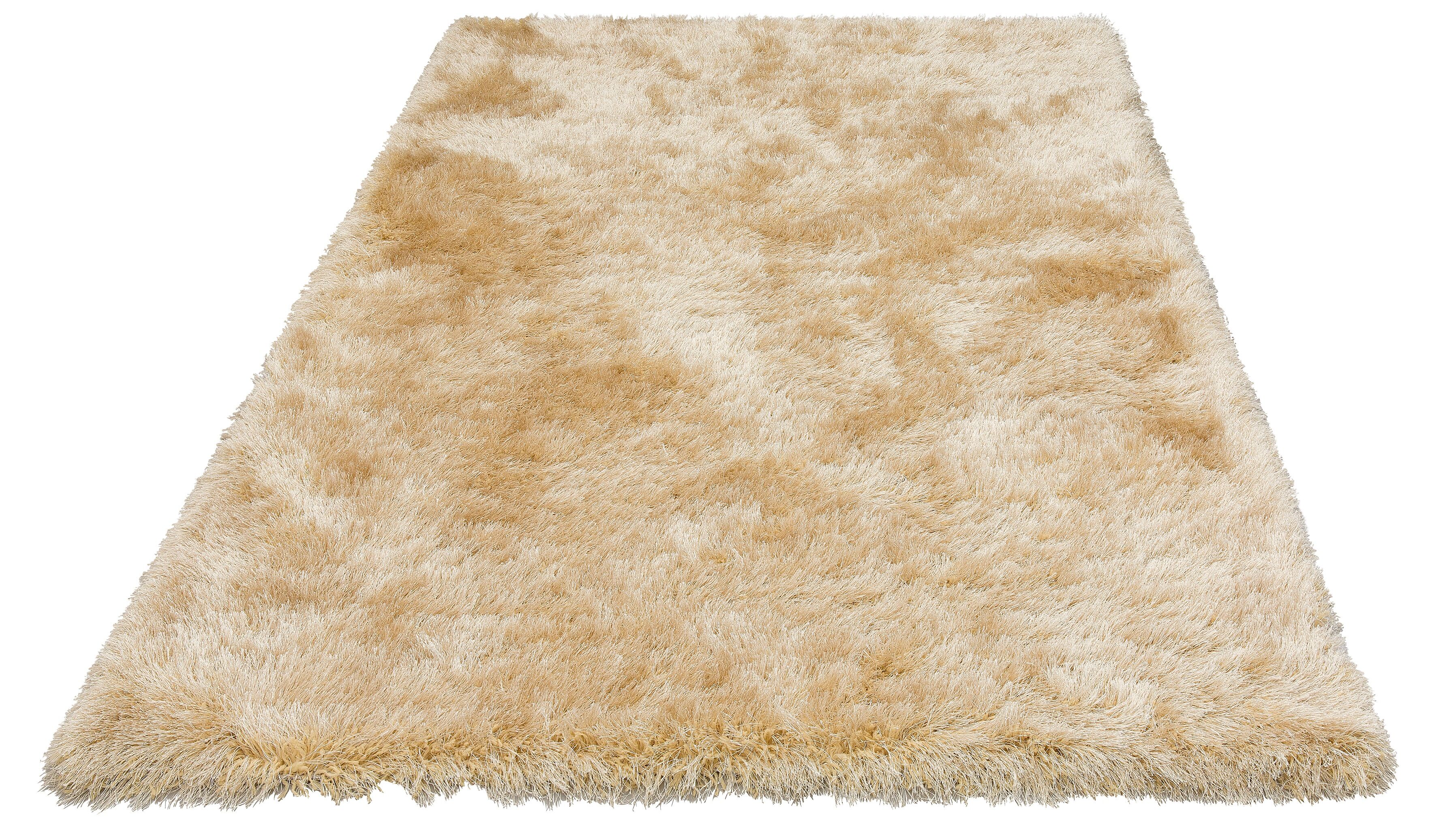 merinos Hochflor-Teppich »Glossy 411«, rechteckig, 70 mm Höhe, besonders... goldfarben Größe 120x170 cm 160x230 cm 200x290 cm 80x150 cm