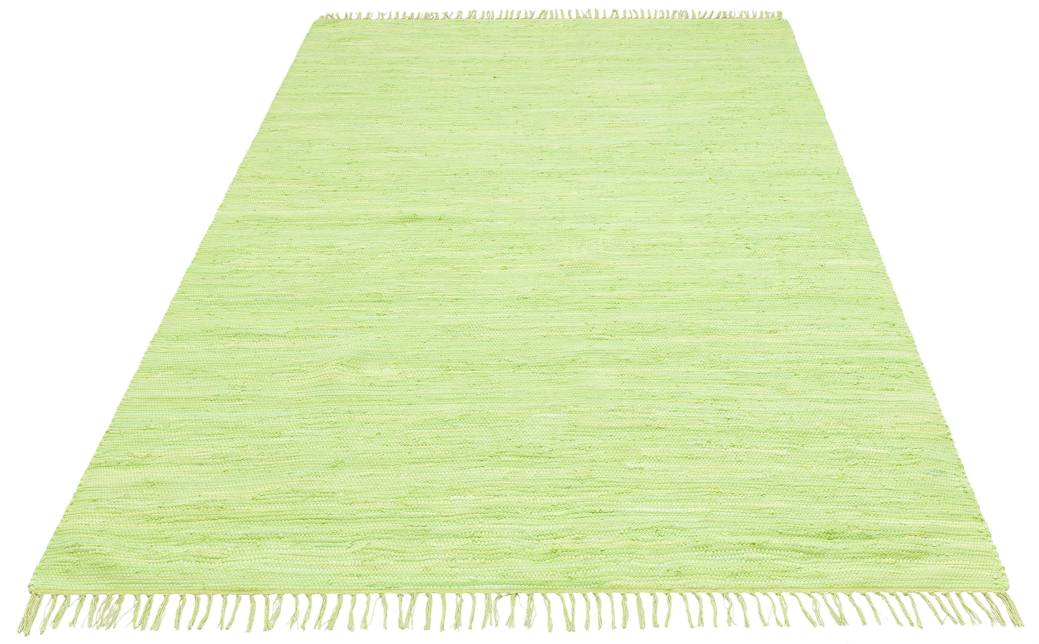 Lüttenhütt Teppich »Paul«, rechteckig, 5 mm Höhe, handgewebt, beidseitig... grün Größe 120x180 cm 160x230 cm 40x60 cm 60x120 cm 70x140 cm 90x160 cm