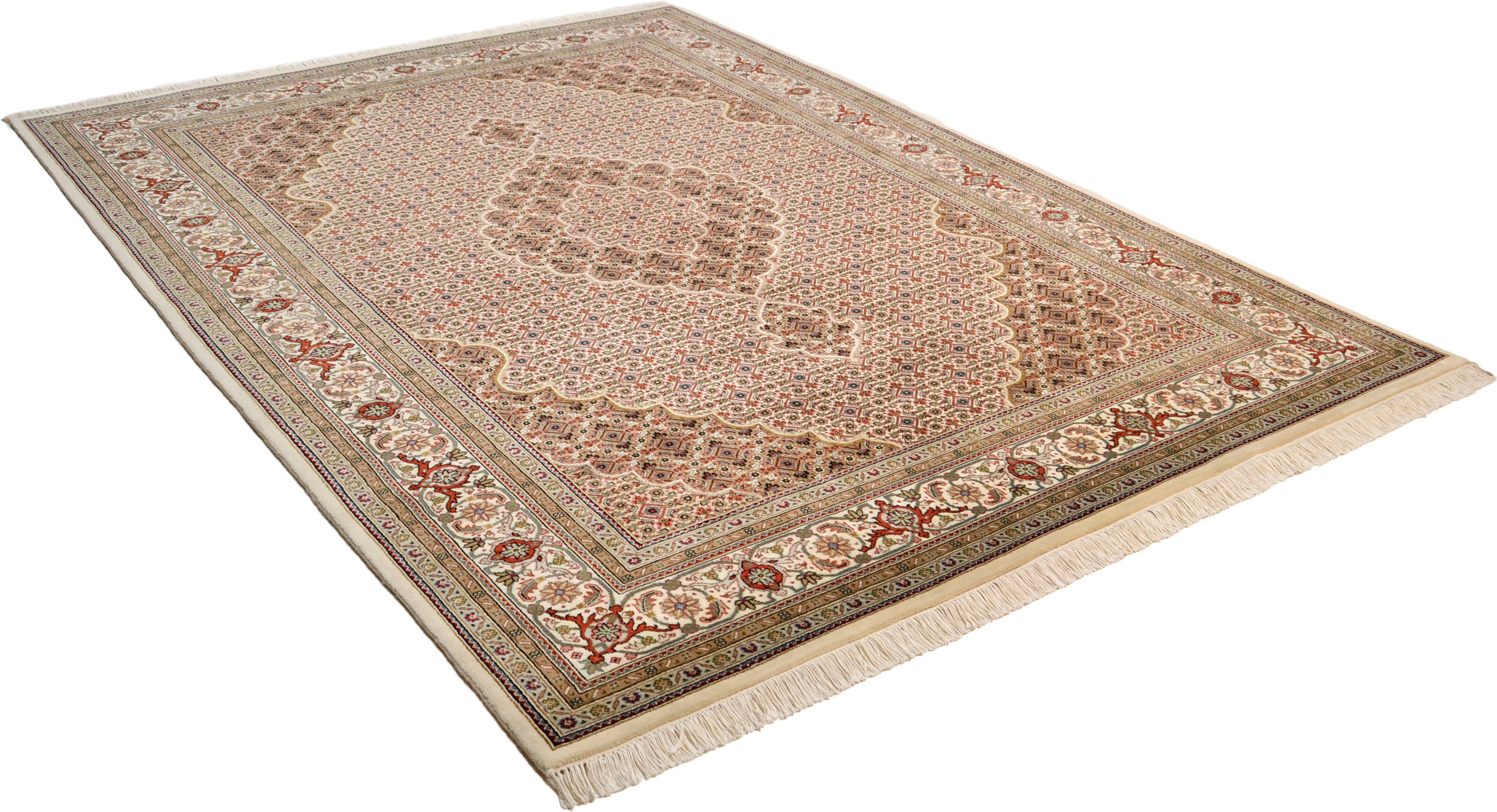 THEKO Orientteppich »Mahi Tabriz«, rechteckig, 12 mm Höhe, Flor aus 30%... beige Größe 250x300 cm 250x350 cm