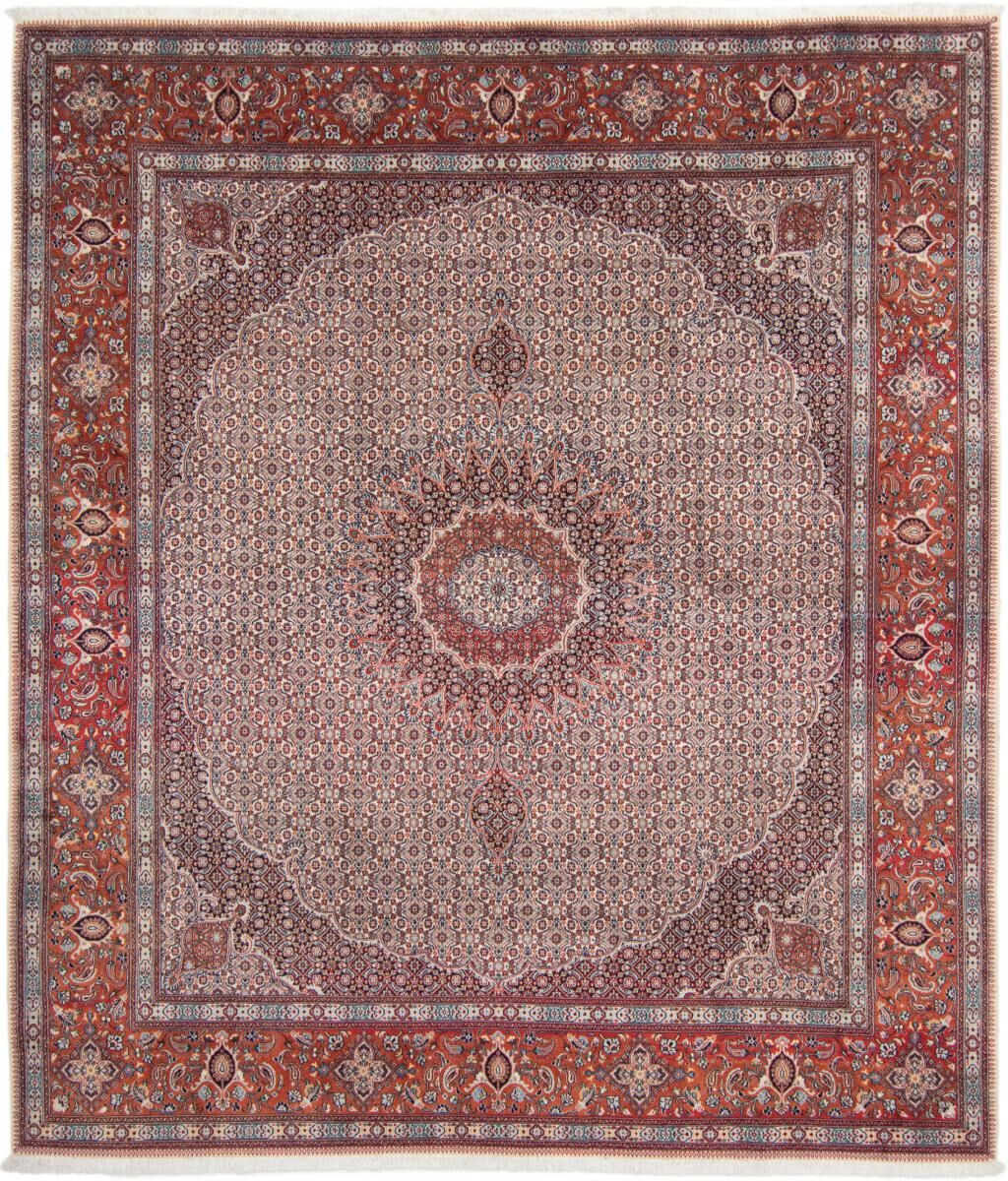 Nain Trading Orientalischer Moud Teppich 289x247 Dunkelbraun/Lila (Persien/Iran, Wolle mit Seide, Handgeknüpft)