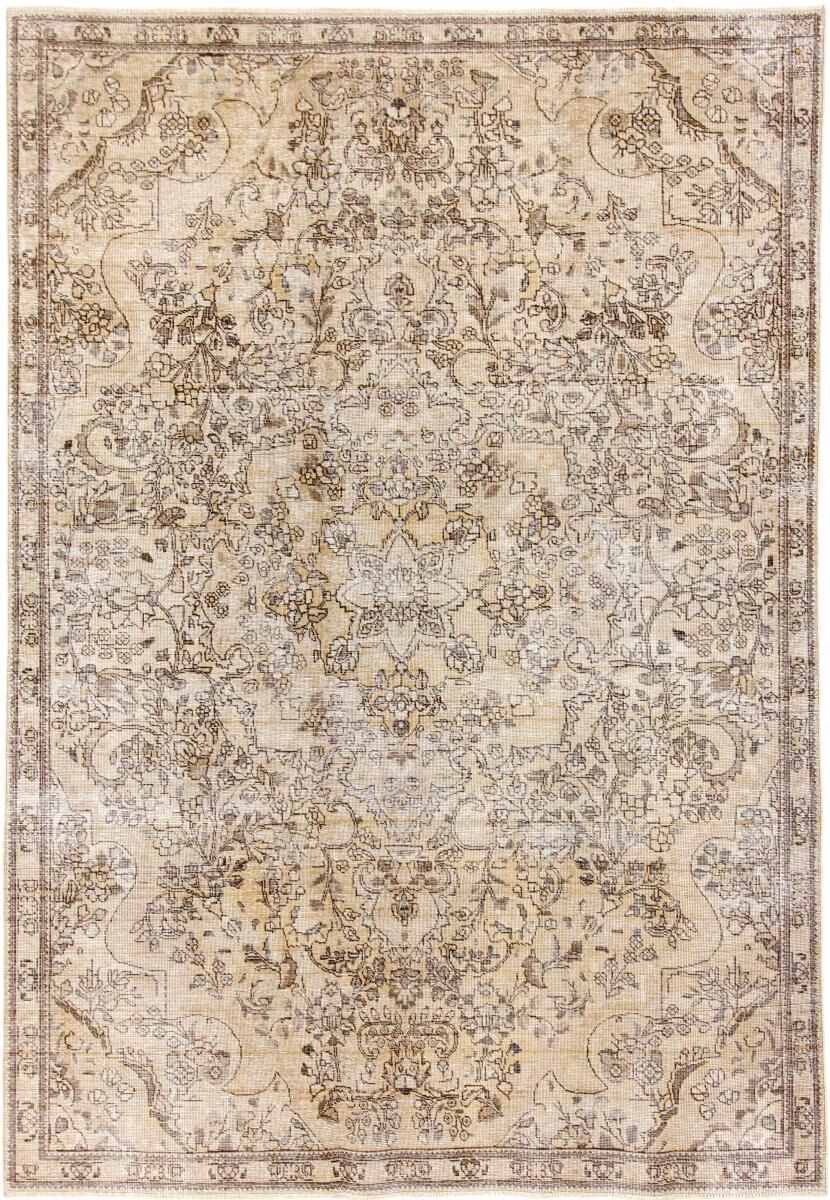 Nain Trading Handgeknüpfter Teppich Vintage Heritage 291x196 Beige/Dunkelbraun (Wolle, Persien/Iran)