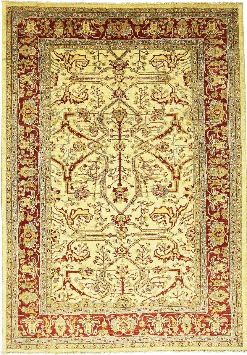 Nain Trading Handgeknüpfter Teppich Ziegler Farahan 286x201 Beige/Gelb (Wolle, Afghanistan)