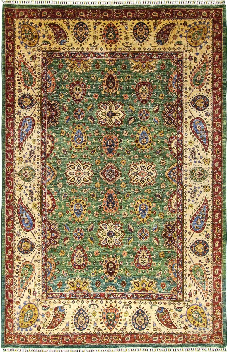 Nain Trading Orientalischer Arijana Klassik Teppich 309x203 Braun/Dunkelgrün (Afghanistan, Wolle, Handgeknüpft)