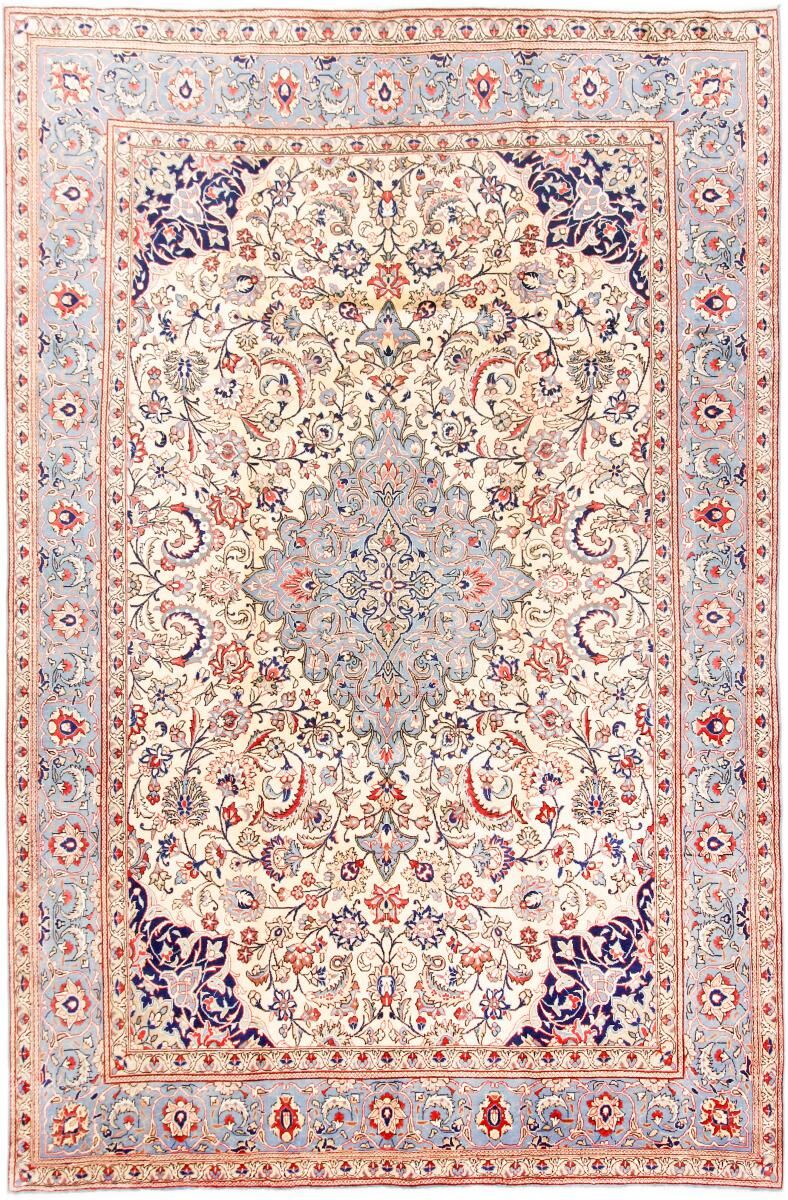 Nain Trading Handgeknüpfter Teppich Ghom 334x223 Beige/Rosa (Wolle, Persien/Iran)