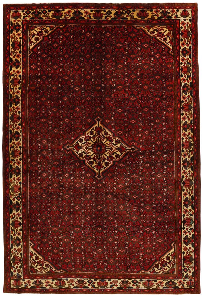 Nain Trading Persischer Hosseinabad Teppich 299x206 Braun/Rost (Wolle, Persien/Iran, Handgeknüpft)