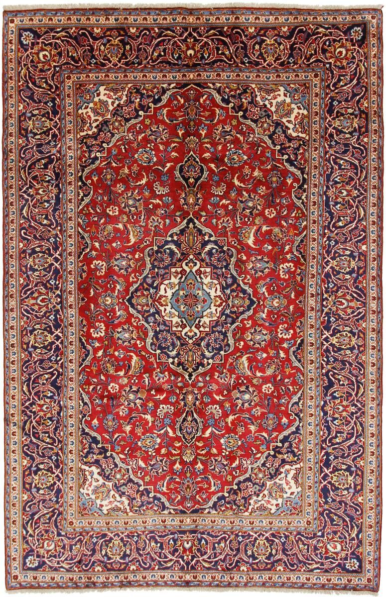 Nain Trading Perserteppich Keshan 301x199 Lila/Rosa (Handgeknüpft, Persien/Iran, Wolle)