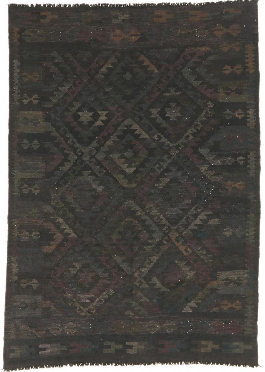 Nain Trading Handgewebter Teppich Kelim Afghan Heritage 236x168 Dunkelgrau/Dunkelbraun (Wolle, Afghanistan)