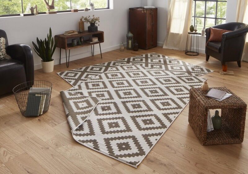 NORTHRUGS - Hanse Home koberce Kusový koberec Twin-Wendeteppiche 103133 braun creme - 80x250 cm