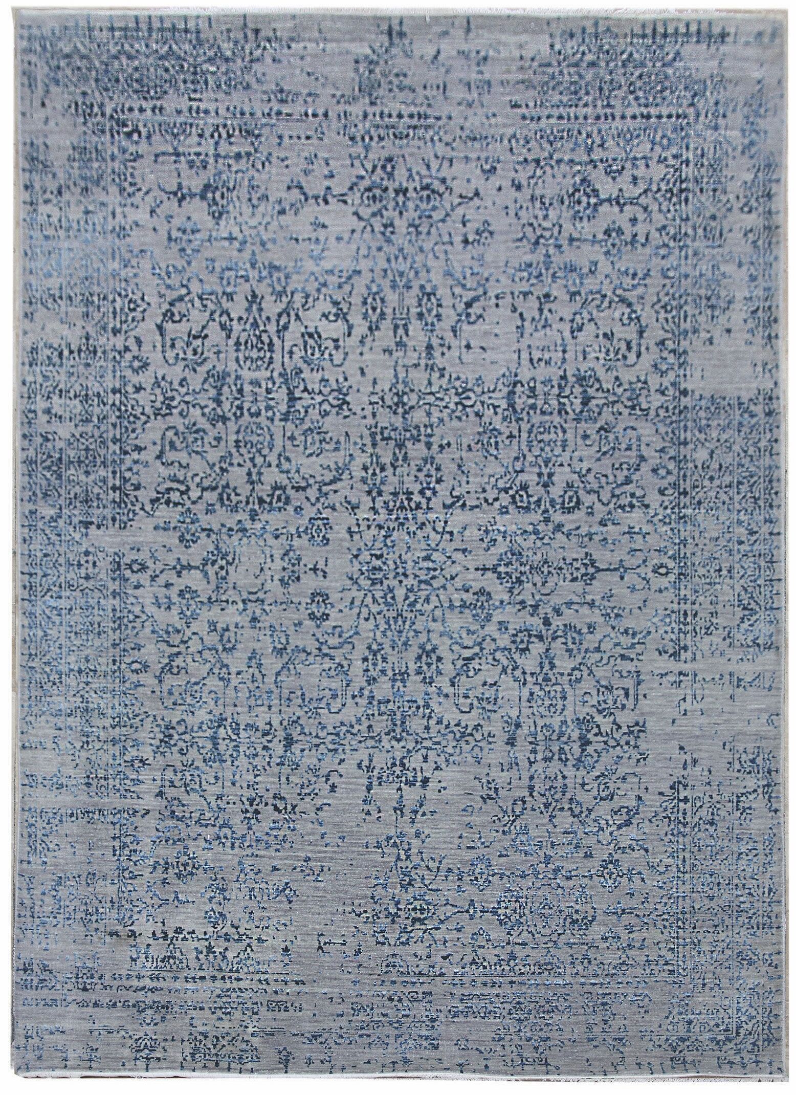 Diamond Carpets koberce Ručně vázaný kusový koberec Diamond DC-JK 1 Silver/blue - 365x550 cm